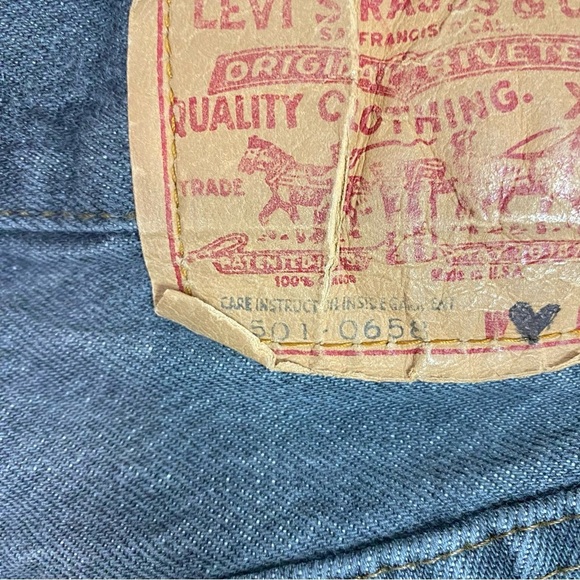 Vintage 80s Levi’s 501 - 0658 Custom Jeans Waist 29 Women Size 6 8 Leopard Plaid - Picture 7 of 16